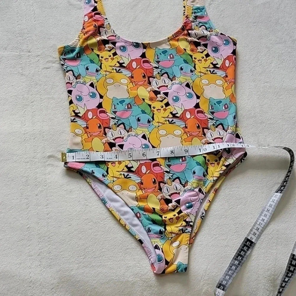 POKEMON ONE PIECE BODYSUIT SWIMSUIT LOW BACK S - Picture 8 of 8